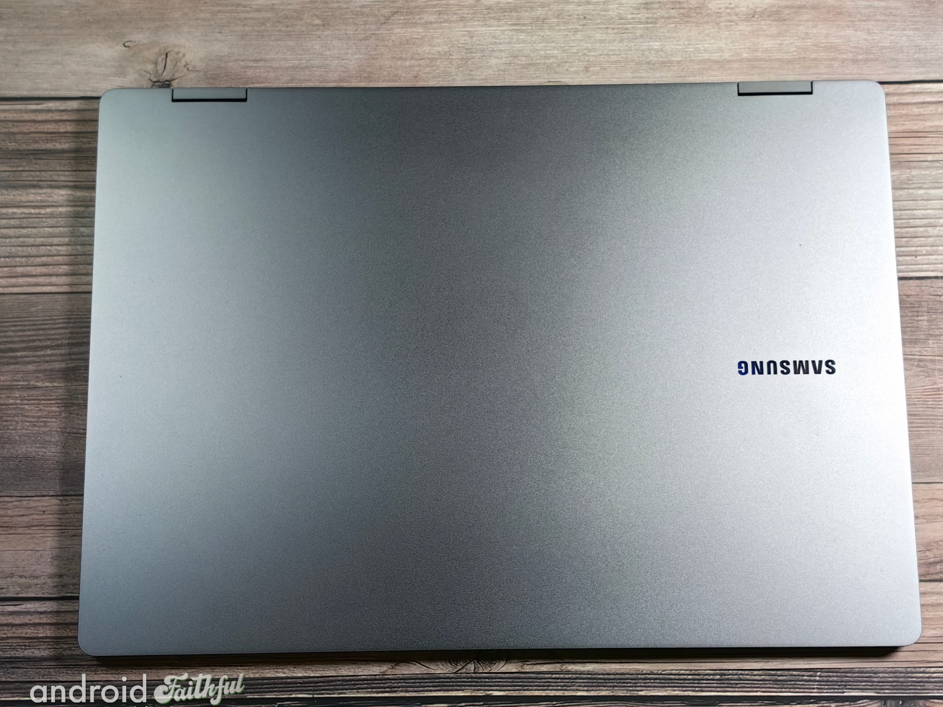 Top-down photo of the Galaxy Book5 Pro 360.