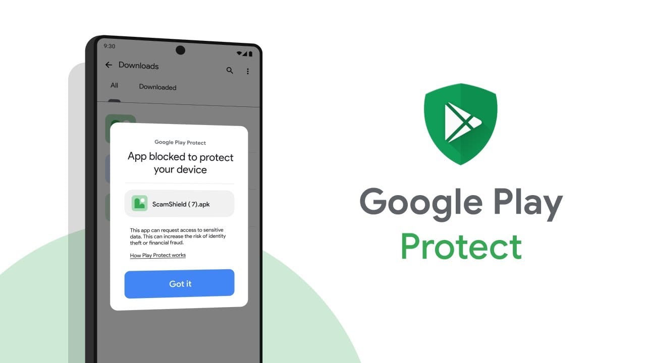 An image of Google Play Protect blocking an app on Android.